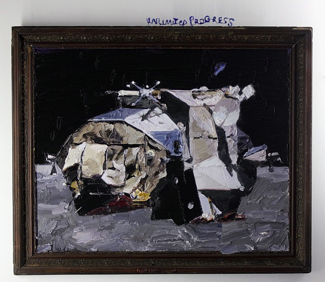 NIGEL MULLINS, Unlimited Progress, Apollo 16 Lunar Module
2014, Oil on Superwood and Frame