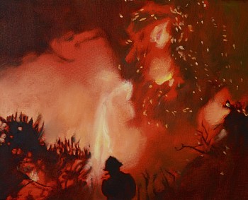 die brennenden wald xx 40x50cm oil on canvas