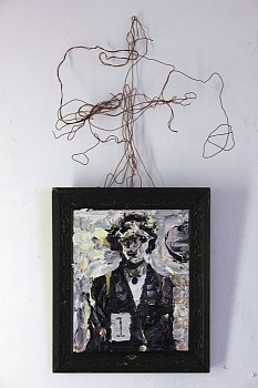 wac17545 margaret scott suffragette no.1 2016 oil on superwood frame and copper wire 65 34 x 29cm.