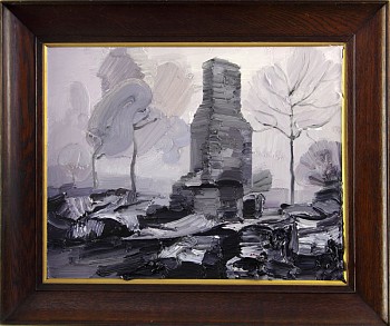 wac17531 for cases of denialism escapism and obstinate self interest 2016 oil on superwood and frame 53 x 63 cm.