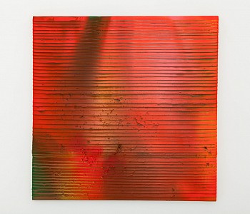 Discesa Emotive I (Emotional Downhill), 2016, acrylic on paper tape on canvas, 100 x 101cm