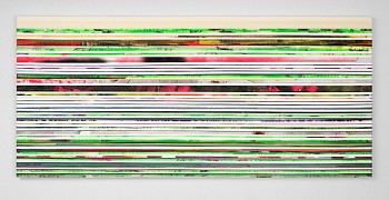 Quando Posso Vedere Il Paesaggio (When I see the Landscape), 2016, acrlyic on paper tape on canvas, 100x220cm