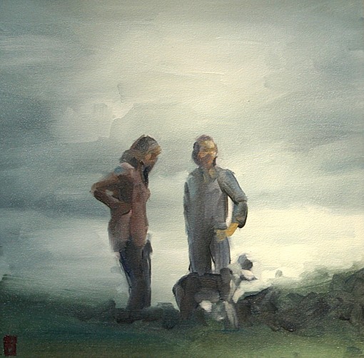 SASHA HARTSLIEF, The Dog Walkers
2012, Oil on Canvas