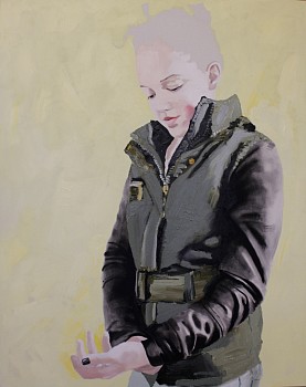 Camouflage Jacket (from the Becoming Child series) 2013, oil on canvas, 80 x 100cm. Copy
