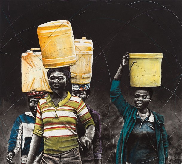 PHILLEMON HLUNGWANI, A SWI NGA OLOVI KAMBE U TIYISERILA MANANA II
2018, Charcoal and Pastel on Paper