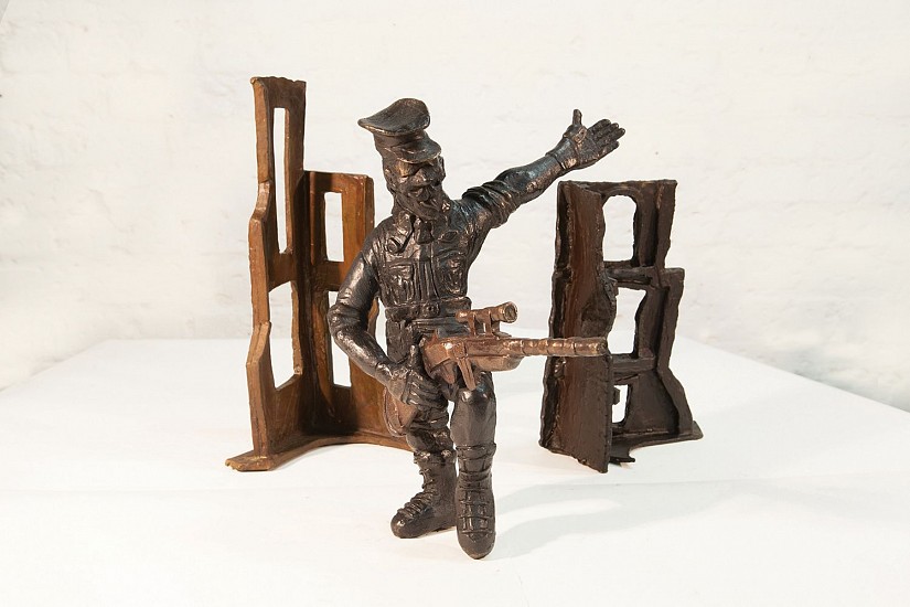 DAVID J. BROWN, SOLDIER AT THE OUTPOST 2
BRONZE ON STAINLESS STEEL BASE