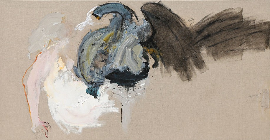 LORIENNE LOTZ, THE SWAN AND LEDA # ME TOO
2019, OIL AND CHARCOAL ON LINEN