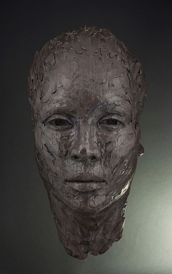 LIONEL SMIT, LARGE MALAY MASK WITH LINES
Bronze