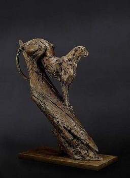 s233 cheetah sitting in tree