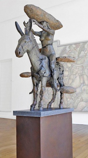 ANGUS TAYLOR, LADY ON A DONKEY, MATTER OF FICTION
2012, Cast Bronze and Granite