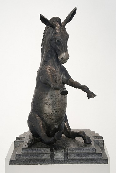 ANGUS TAYLOR, THE TALE OF EL MORZILLO AS TOLD BY AN ASS
CAST BRONZE, PATINA ON A BELFAST GRANITE BASE
