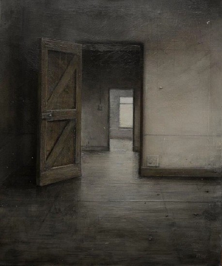 HAROLD VOIGT, DOORWAYS -10/19
2019, CHARCOAL AND MIXED MEDIA ON CANVAS