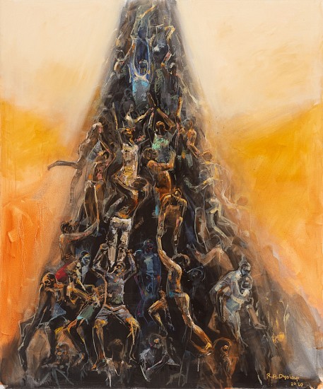RICKY DYALOYI, STANDING ON GIANTS' SHOULDERS
2020, Mixed Media on Canvas