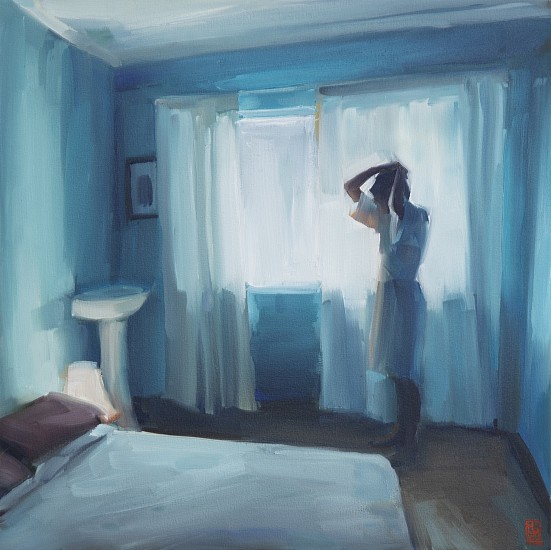 SASHA HARTSLIEF, AGAINST BLUE LIGHT
2022, Oil on Canvas
