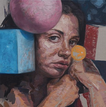 Assembled Obstacles #1 2023 oil on linen 60x60cm