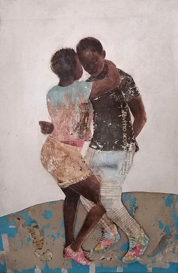 THONTON KABEYA, LA RUMBA SERIES I
WALNUT POWDER AND NEWSPAPER INK TRANSFER ON SCULPTING CANVAS