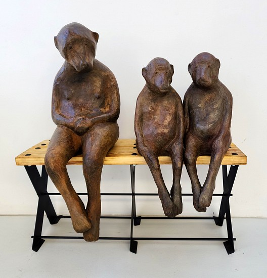 WILMA CRUISE, WAITING
2024, BRONZE, WOOD AND STEEL