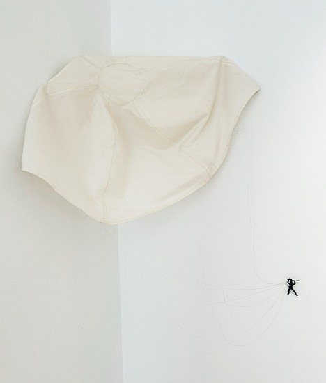 LUCA EVANS, BIG PARACHUTE, SMALL SOLDIER
2024, CALLICO, STRING, PLASTIC SOLDIER, ENAMEL