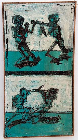 BOYTCHIE, STUDY (DUEL)
2024, OIL, ENAMEL & BITUMEN ON CANVAS