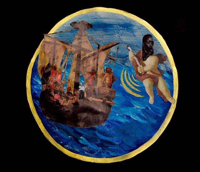 KEABETSWE SEEMA, CALL ME OUT UNTO THY TROUBLED WATERS
2024, OIL-BASED MONOPRINT, ACRYLIC AND COLLAGE ON FABRIANO