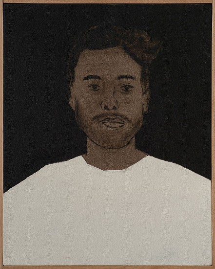 BRETT CHARLES SEILER, PORTRAIT OF AKSHAR
BITUMEN, ROOF PAINT ON CANVAS