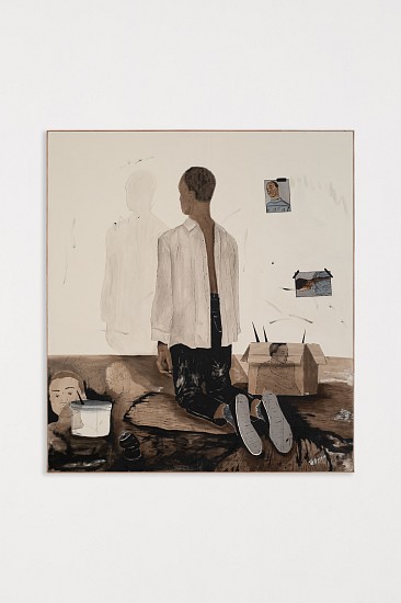 BRETT CHARLES SEILER, SHADOW OF A DOUBT
BITUMEN, ROOF PAINT ON CANVAS