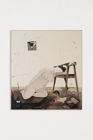 BRETT CHARLES SEILER, I WISH IT NEVER RAINED ON MY SISTER
BITUMEN & ROOF PAINT ON CANVAS