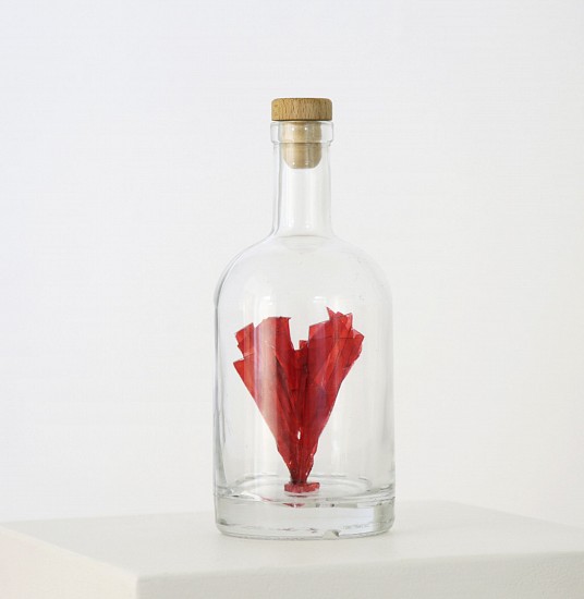 WARREN MAROON, CAGED BIRD
2025, GLASS SHARDS IN GLASS BOTTLE