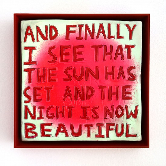 GITHAN COOPOO, SUNSET
2024, CLAY AND ACRYLIC