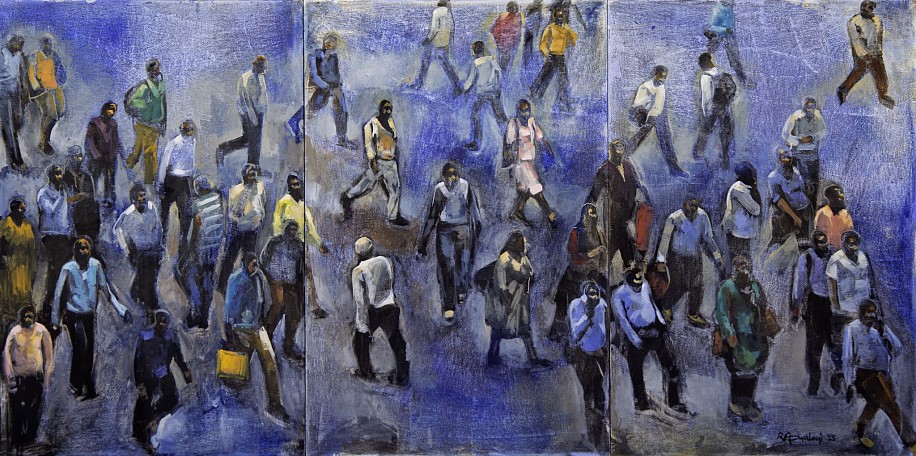 RICKY DYALOYI, EACH NEW DAY BRINGS NEW OPPORTUNITIES (TRIPTYCH)
2025, Mixed Media on Canvas