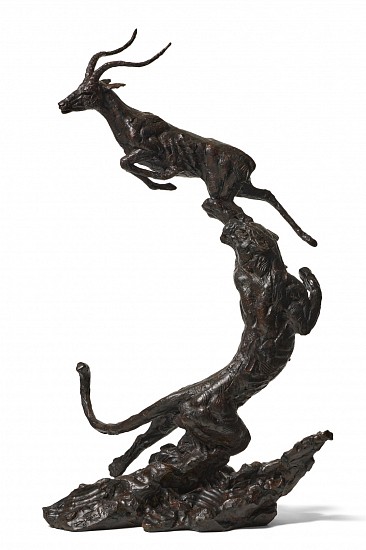 DYLAN LEWIS, S490 LEOPARD CHASING IMPALA MEDIUM MAQ
2025, Bronze