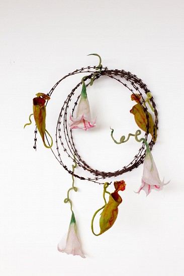 HANNAH MACFARLANE, SOFT TRAP
2025, WOOL, WIRE AND RAZOR WIRE