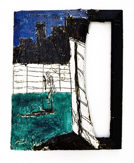 BOYTCHIE, UNTITLED (WEZHE 1)
2025, OIL, ENAMEL AND BITUMEN ON CANVAS AND WOOD