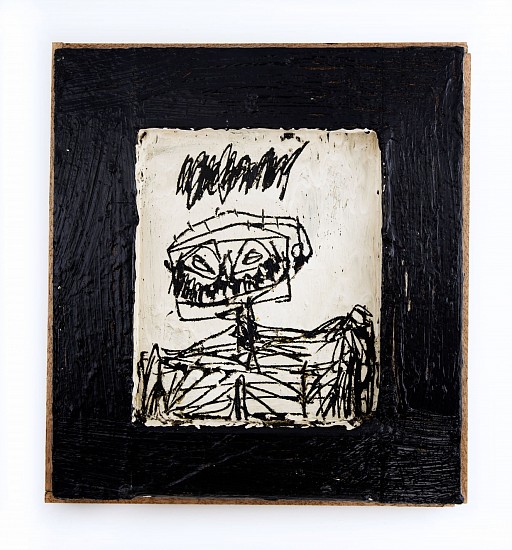 BOYTCHIE, UNTITLED (HUSTLER 1)
2025, OIL, ENAMEL AND BITUMEN ON WOOD