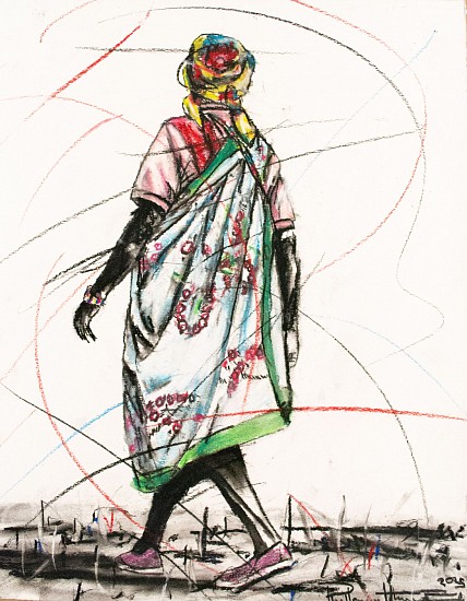 PHILLEMON HLUNGWANI, ENDZHAKU KA SIKU RO LEHA (AFTER A LONG DAY) IV
2025, CHARCOAL AND CHALK PASTEL ON PAPER