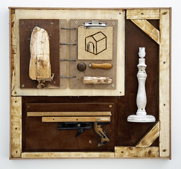 AARON PHILANDER, DON'T PLAY WITH THEIR TOYS
2025, FOUND OBJECTS, FOUND WOOD AND VARNISH