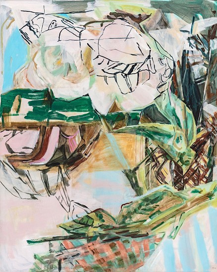 JEANNE HOFFMAN, CARRIED A FRAIL DREAM FORWARD
2026, ACRYLIC ON ITALIAN COTTON