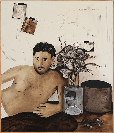 BRETT CHARLES SEILER, NICHOLAS (FAR TO REACH YOU)
2026, BITUMEN AND ROOF PAINT ON CANVAS