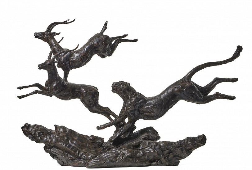DYLAN LEWIS, S505 CHEETAH CHASING IMPALAS MAQUETTE
2025, Bronze