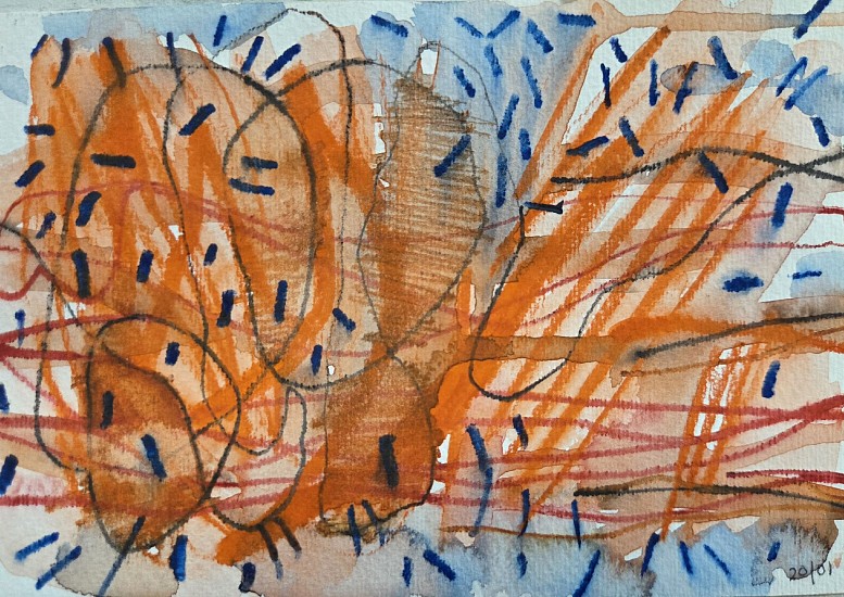 LIZA GROBLER, DAYS RISE TO THE SURFACE LIKE BUBBLES, 20 JANUARY
2026, Ink on Hahnemuhle Paper