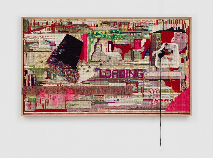 LIZA GROBLER, REALITY (LOADING)
2026, WOOL, YARN AND BELLS ON CANVAS