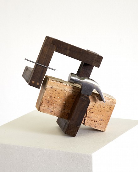 WARREN MAROON, THE HANDSHAKE'S NOT WORTH THE GRIP 9
2026, IMBUIA WOOD, STAINLESS STEEL AND BRICK