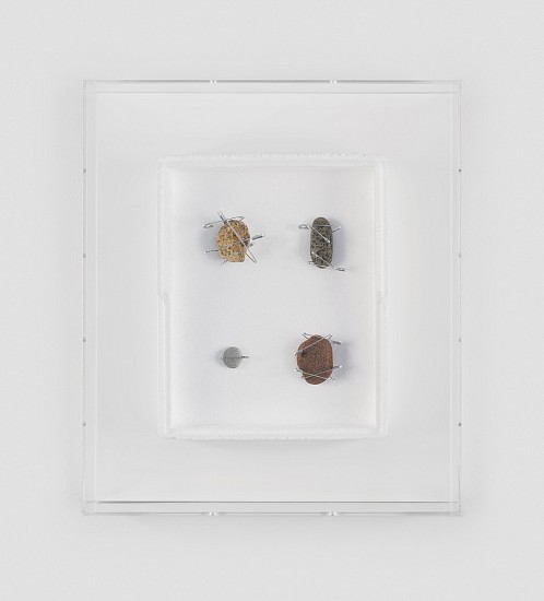 MATTHEW MICHAEL, UNTITLED (II)
2024, POLYSTYRENE, SAFETY PINS AND PEBBLES