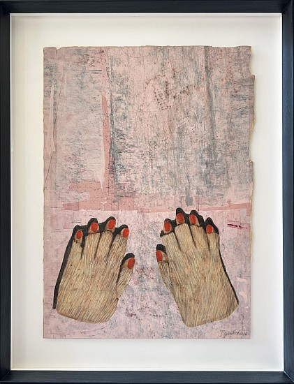 JOSEPHINE GRINDROD & DAISY DARLING, HOLDING HANDS (AFTER MERET OPPENHEIM)
2026, OIL ON PAPER