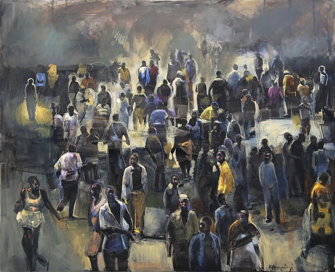 RICKY DYALOYI, STEP OUT YOUR BUBBLE
2026, Mixed Media on Canvas