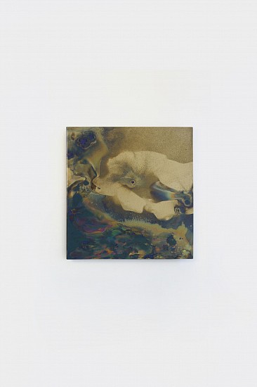 WATER DIXON, BENTHOS: THE SETTLING LIGHT I
2026, MULTILAYER BRASS AND SPECTRUM LAPIS MIRROR ON 6MM GLASS, FLOAT FRAMED
