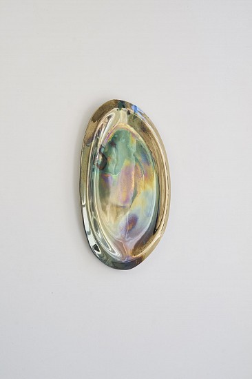 WATER DIXON, NACRE: THE PEARL'S LOGIC I
2026, MULTILAYER BRASS AND SPECTRUM COPPER MIRROR ON 10MM BRONZE SLUMPED GLASS, CLEAR 2K FLOAT FRAMED