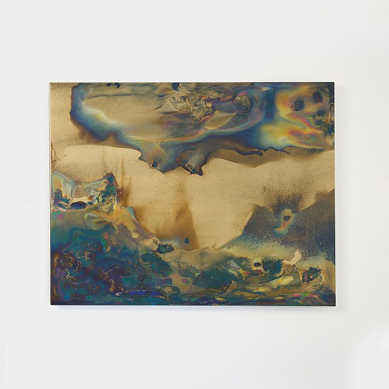 WATER DIXON, BENTHOS: THE SETTLING LIGHT II
2026, MULTILAYER BRASS SPECTRUM LAPIS MIRROR ON 6MM GLASS, FLOAT FRAMED