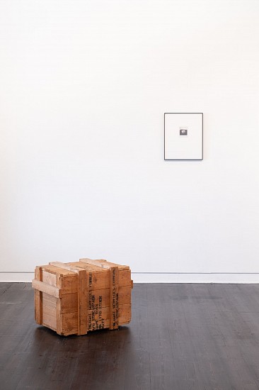 MATT WATT, I'VE ALWAYS HATED MAKING APPEARANCES
2026, PINE WOOD, SPRAY PAINT AND FRAMED POLAROID PHOTOGRAPH