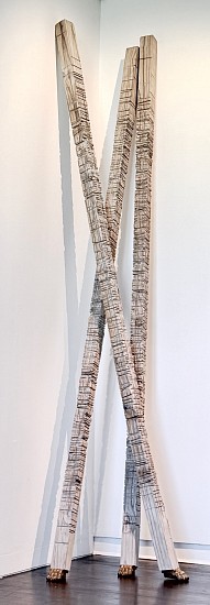 DIANA VIVES, SPHINX
2023, PINE BEAMS ON BRONZE FEET